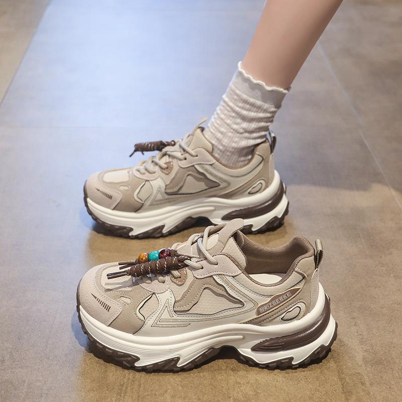 Thick-soled Lightweight Non-slip Dad Shoes 2025 New Autumn Women's Shoes Children's Popular Soft Soles Are Not Tired and Versatile