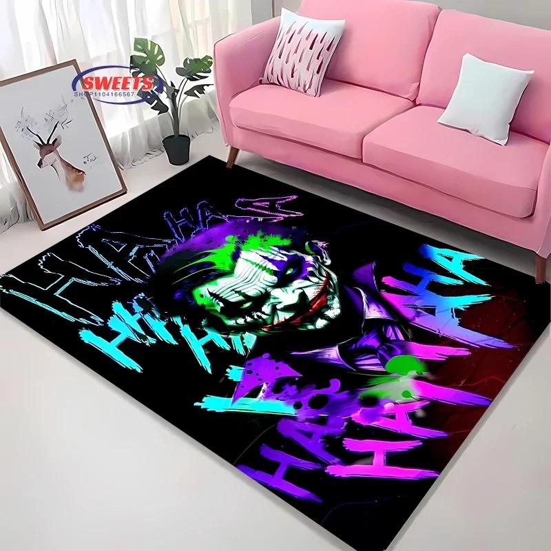 3D Printing Joker Carpet for Bedroom Living Room Children's Room Entrance Door Non-slip Durable Rug, Mashion Washable Mat, Gift