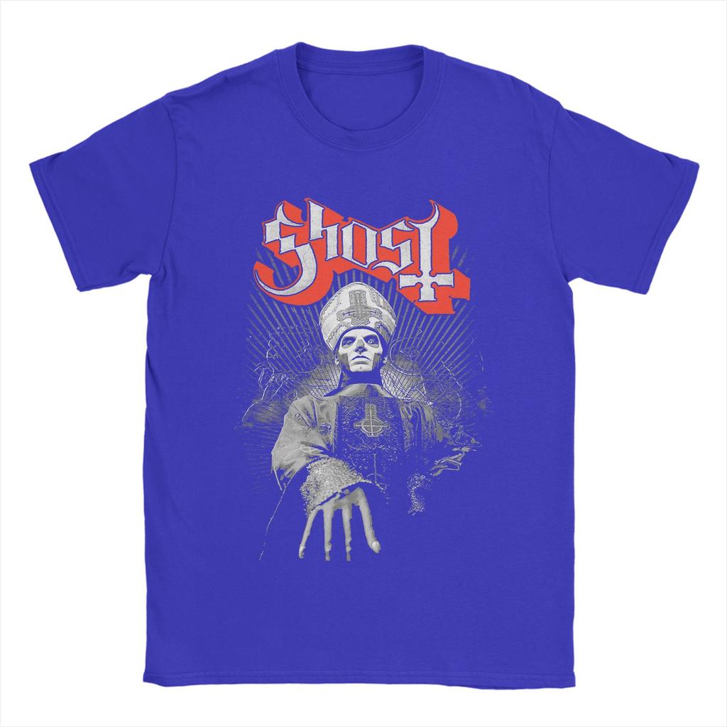 Ghost Band Papa Emeritus Rock Metal T Shirts Men's  Pure Cotton Novelty T-Shirts Crew Neck  Tees Short Sleeve Tops Graphic