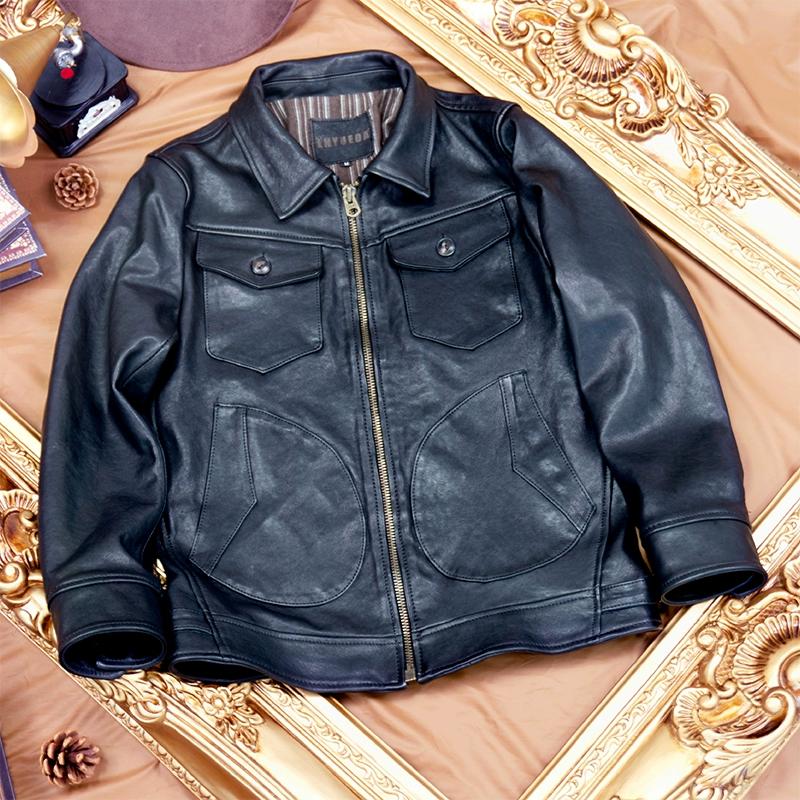 

Китайский размер подлинная дубленая овчина мужская кожаная куртка осеннее натуральное кожаное пальто 6XL