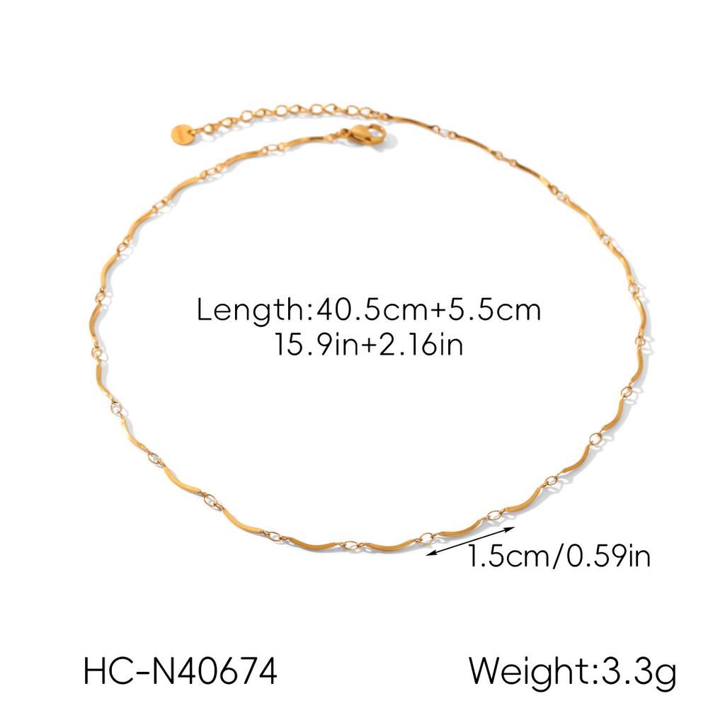 Handmade chain jewelry necklace for women, unique versatile clavicle chain, light luxury niche titanium steel neck ornament