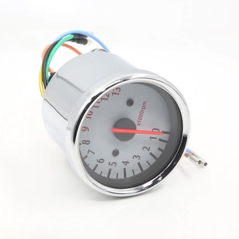 Edelstahl Tacho Motorrad Tachometer Motorrad Zubehör 13000 U/min Zähler mit LED-Hintergrundbeleuchtung Einfache Installation