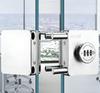 1pc Frameless Glass Door Lock No Drill Installation For Bathroom Double Swing Doors Outdoor Glass Door Use