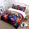 Colorful Pug Splash Art Design Bedding Duvet Cover Set  (1*Duvet Cover 2*Pillowcases, without duvet insert)