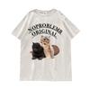 summer Women funny cartoon Print T Shirt harajuku Round Neck loose Casual Y2K Harajuku Tops korean white graphic t-shirts young girl