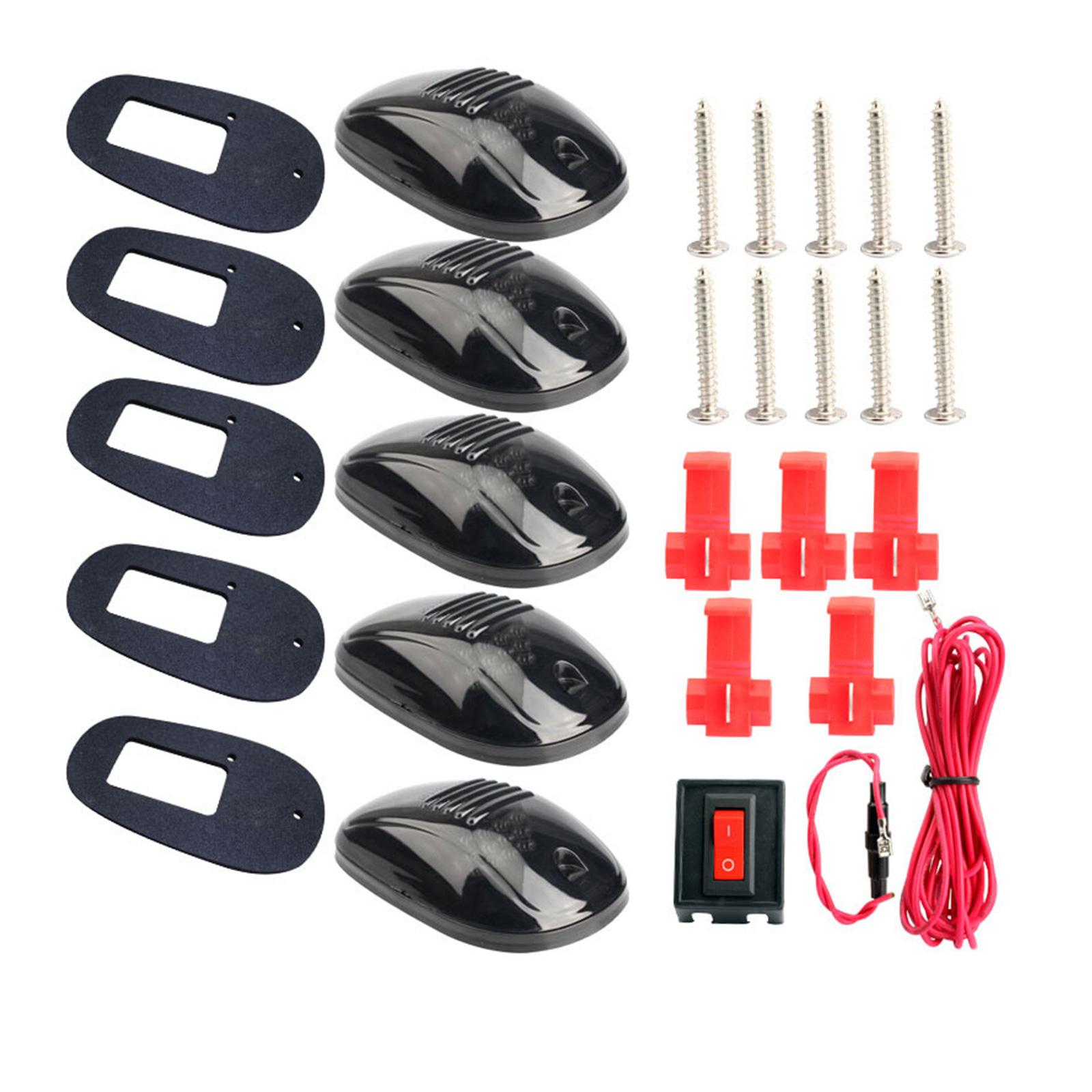 

5 шт. габаритные огни на крыше, габаритные огни кабины, янтарные фонари, водонепроницаемые габаритные огни кабины грузовика для грузовика, внедорожника, кемпера 2