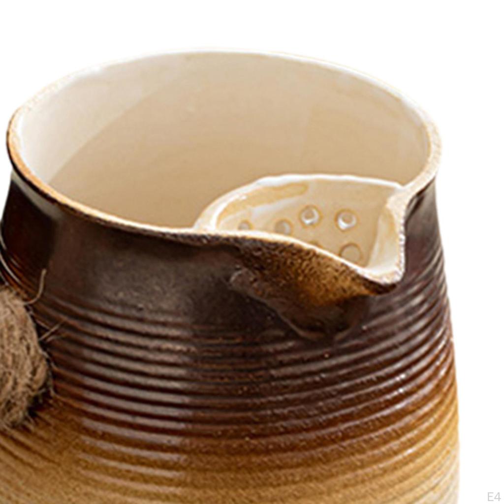 Ceramiczny czajniczek 500 ml i 6 filiżanek zaparzacz do herbaty liściastej z rączką zapobiegającą poparzeniom do