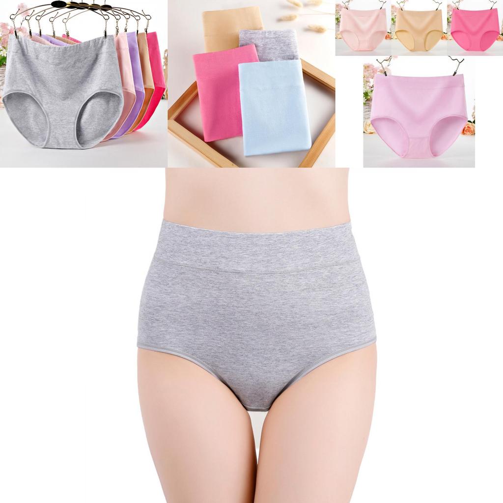 Comfortable High Waist Cotton Panties For Women Plus Size Breathable Tummy Control Underwear For Moms And Plus Size Ladies