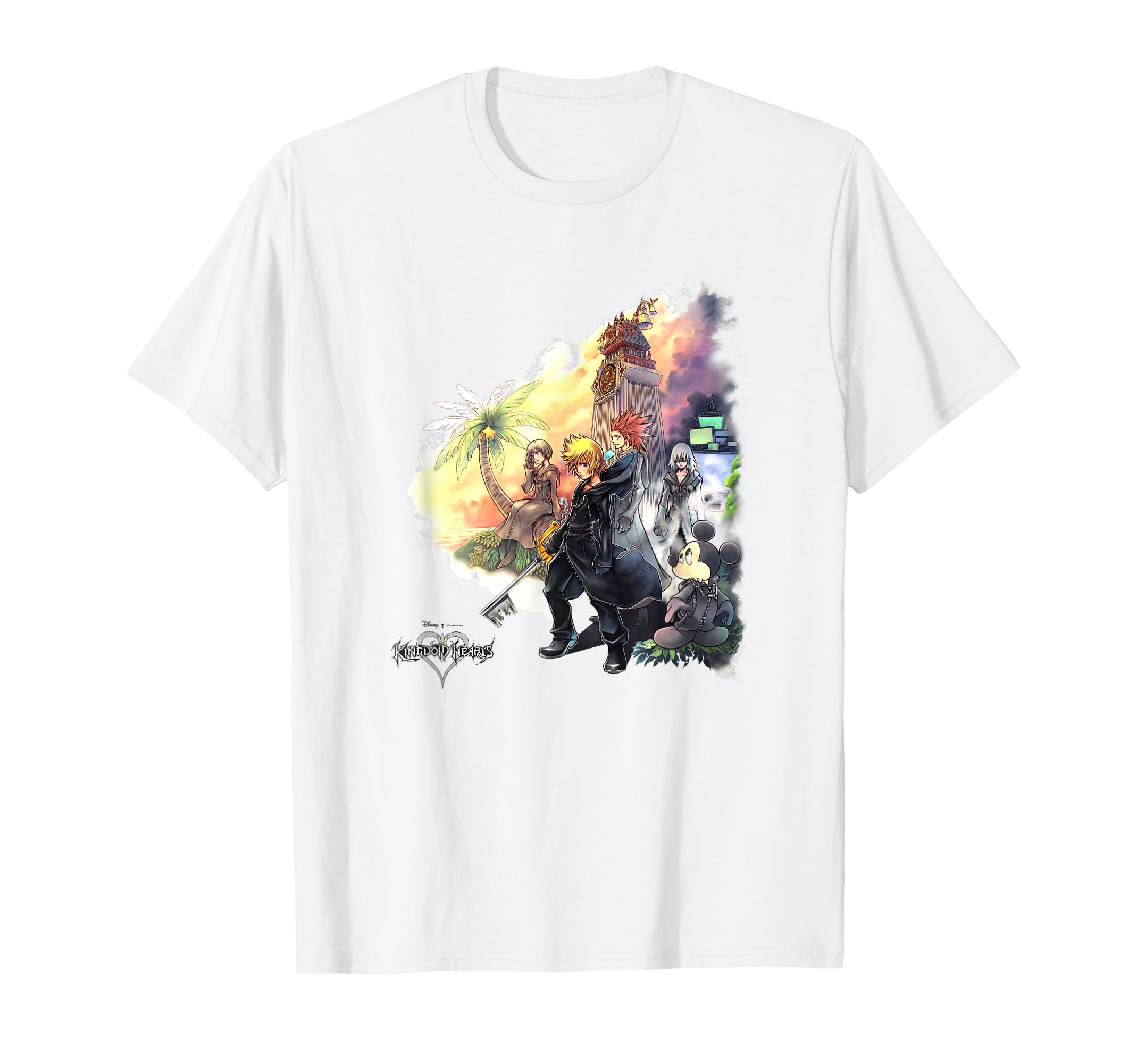 

Disney Kingdom Hearts Characters Clock Tower Group Shot T-Shirt