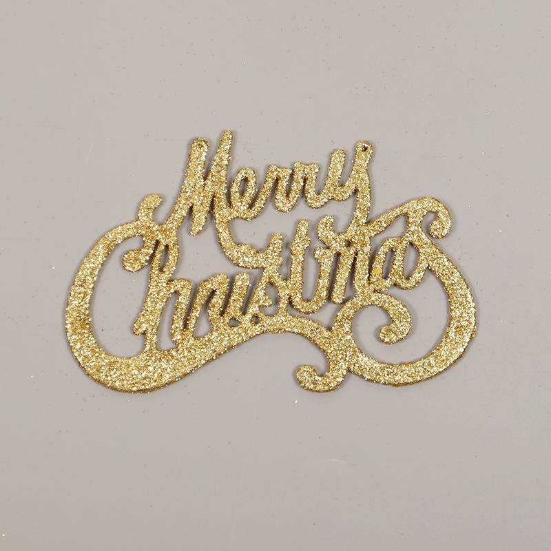 Hong Yu Christmas Decorations: Plastic English Letter Tree & Wreath Ornaments