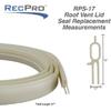 RV Roof Vent Seal White Vinyl | 51" RV Seal Replacement for Roof Vents Made i