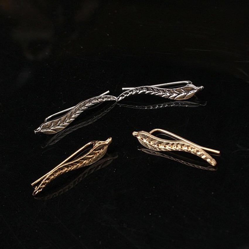 Korean Handmade Leaf Earrings - Fresh, Delicate Design for Women
