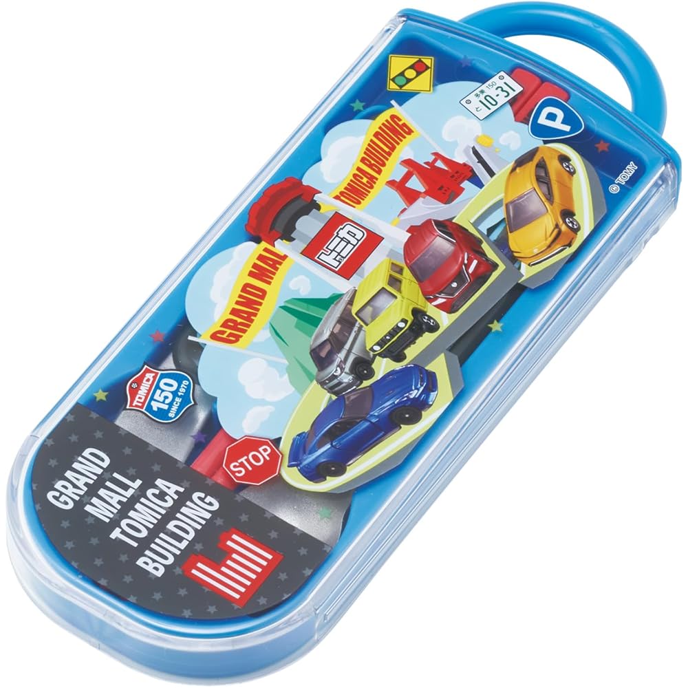 Skater Tomica Trio Set for Kids 16.5cm Chopsticks Spoon Fork