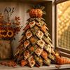 Pacchetto Completo Materiale da Cucito Kit Artigianale Albero di Natale in Tessuto Trapuntato Fai da Te, Set Regalo Fatto a Mano Patchwork Vintage per Insegnanti Amici Natale, da Tavolo