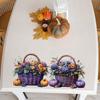 Flowers Halloween Pumpkin Fruit Basket Glass Showcase Home Decor Stickers Wall