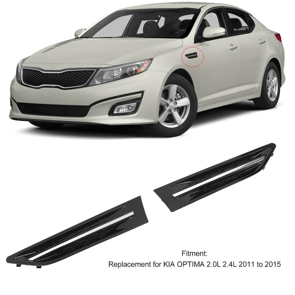 2PCS Black, Chrome color Car Side Vent Garnish Grille for KIA OPTIMA 2.0L 2.4L 2011-2015