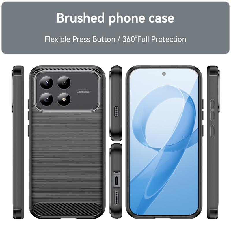 For Cover Xiaomi Poco F8 Pro Case Poco F8 Pro Shockproof Anti-knock Soft Silicone Carbon Fiber Back Case For Poco F8 Pro Case