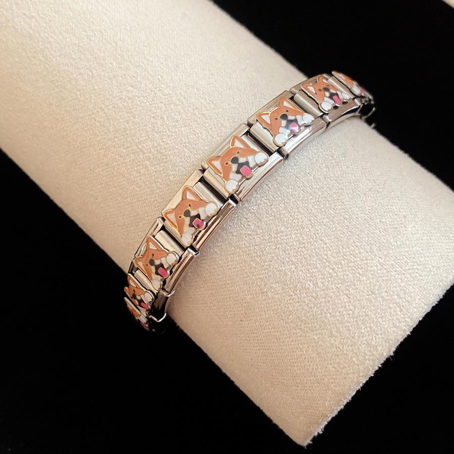 Stainless Steel Dog Bracelet Women Luxury Jewelry