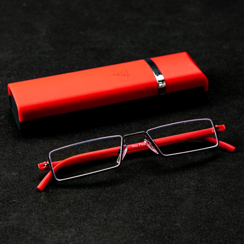 

Men S Half-Frame Business Reading Glasses Anti-Blue Light Anti-Fatigue Metal Frame Presbyopia Glasses +1.0 To +4.0 0