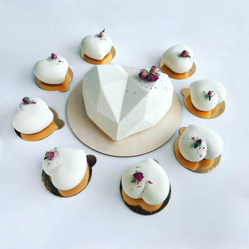 Heart Shape Chocolate Silicone Mold for French Mousse Pastry Flexible Nonstick Baking Tool Perfect for Festive Occasions
