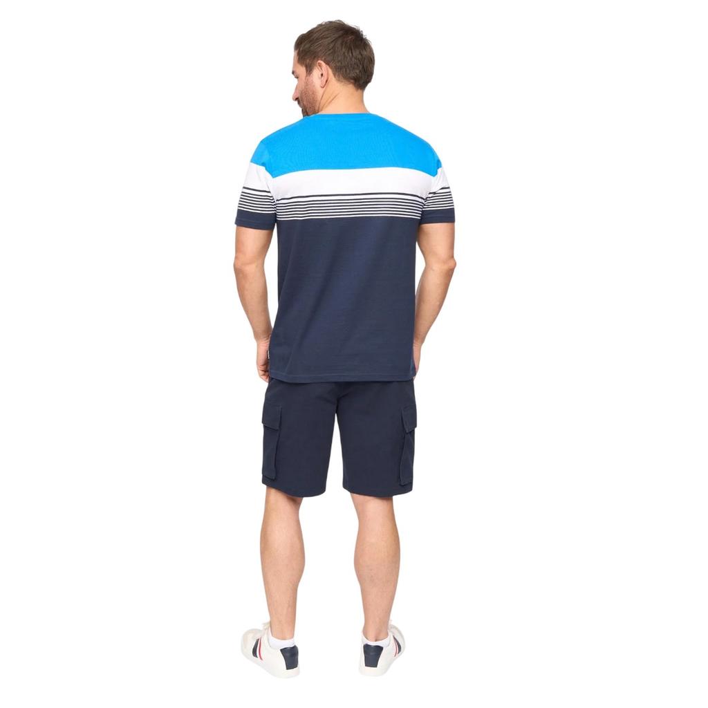Bewley & Ritch Mens Portmen Yarn Dyed Stripe Cotton T-Shirt