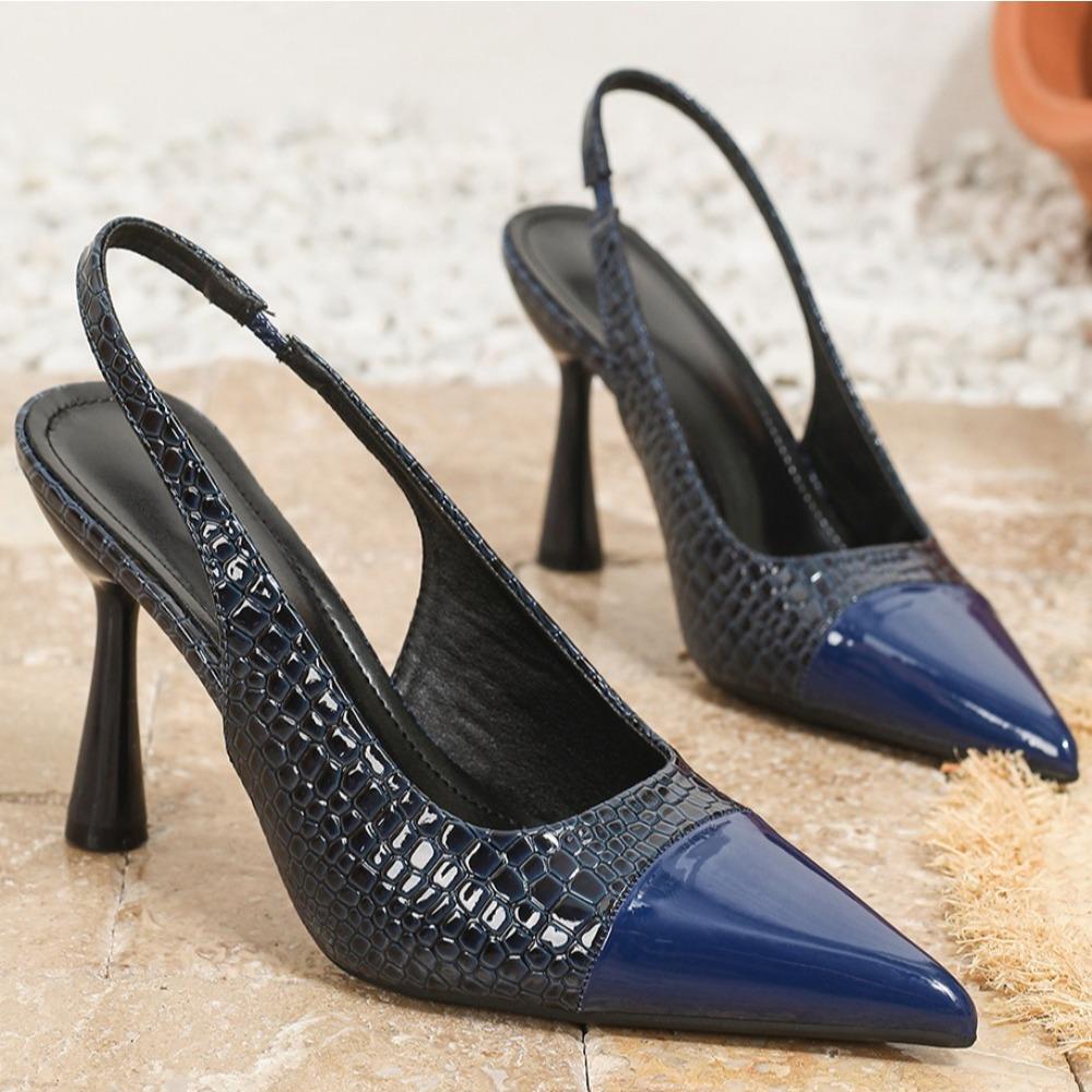 Sandali Donna Estivi Sexy Punta Aperta Dietro Tacco Alto Sandali per Donna Nuovi Tacco Sottile Borsa Testa Scarpe a Punta Donna