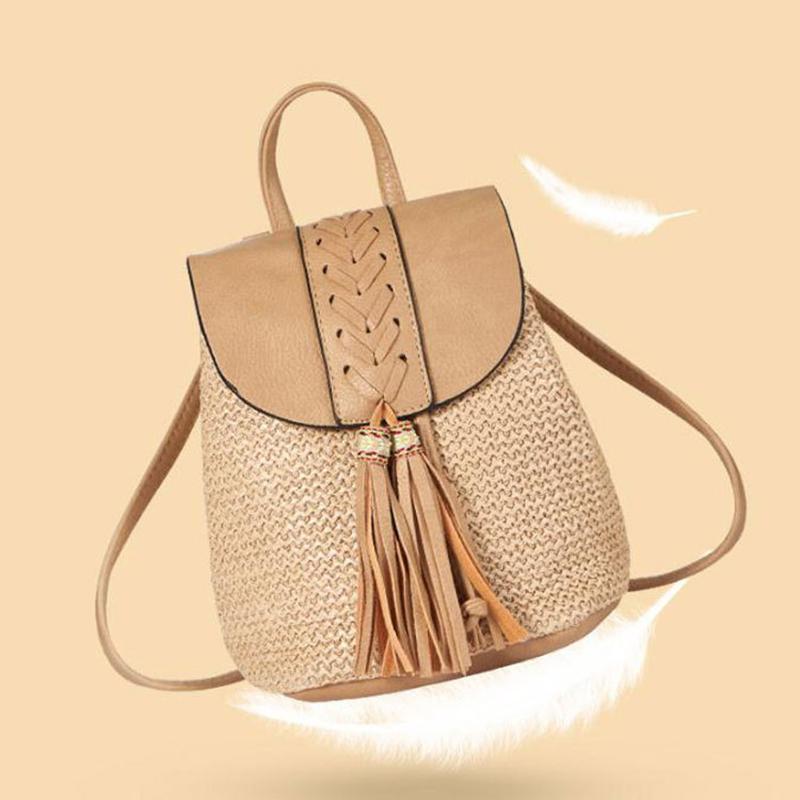 Donne Moda Rattan Beach Bags Grande Capcity Zaino fatto a mano Zaino da  viaggio Tessuto Estate Zaino di paglia acquista in modo economico —  spedizione gratuita, recensioni reali con foto — Joom
