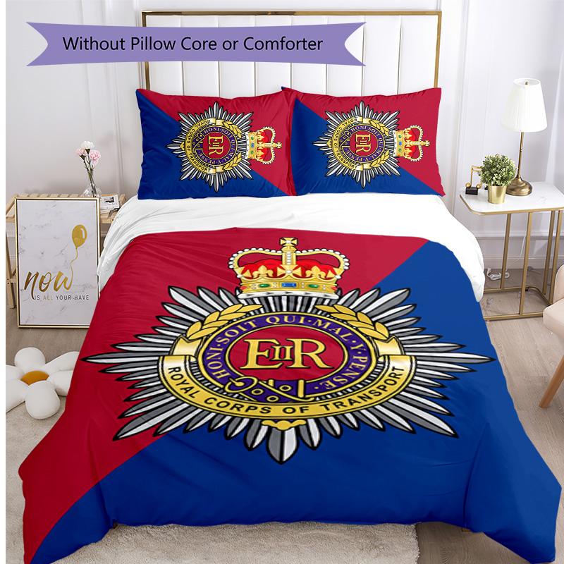Royal Engineers A.F.C Printed 3PCS Bedding Set Breathable Duvet Cover with Pillowcases Decorative Bed Linen for Bedroom Home