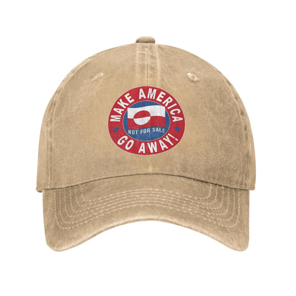 Make America Go Away Greenland Baseball Cap Sun Hiking Fishing Hot Sale Washed Trucker Hat Unisex Adult Casual Design Baseball Caps