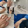 Stylish 925 Silver Ring For Women Minimalist Smooth Surface Square Geometric Shape