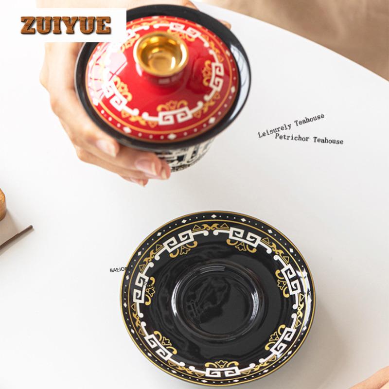 150ml Gold Silver Taotie Gaiwan Elegant Tea Tureen Tea Bowl With Lid Kit Tea Brewing Cover Bowl Teaware Supplies Decoration