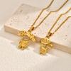 Accessories 18K Gold-Plated Stainless Steel Zircon-Set Girl/Boy Pendant Necklace, Suitable For Men And Women