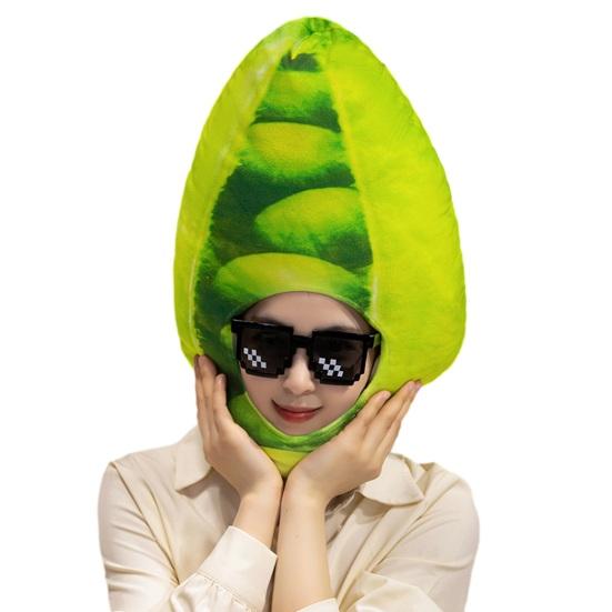 Foto clona Jasné barevné tvar ovoce jídlo Měkká plyšová pokrývka hlavy Otvor pro obličej Kostým internetové celebrity Párty rekvizita