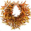 Autmn Floral Wreath With Simulated Leaves, And ; Spring And Summer Door Hangings For Home Decor.