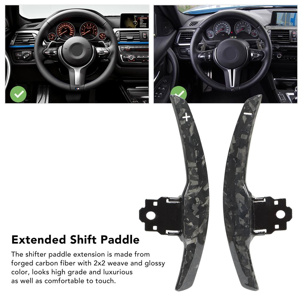 Extension Forged Carbon Competition Paddle s Set Replacement for F-Chassis F20 F22 F30 F32 M2 M 4 M5
