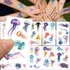10sheets Colorful Jellyfish Tattoo Stickers For Arm Body Hand Temporary Waterproof Tattoo Stickers Kids Creative Party Gifts