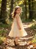 Toddler Girls Floral Spaghetti Strap Dress, Kids Summer Boho Casual Ruffle Hem Sundress for 1-8Y
