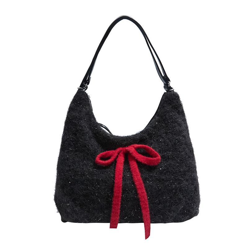 Large Capacity Shoulder Bag Women's Bow Tote Bag Crossbody Bag