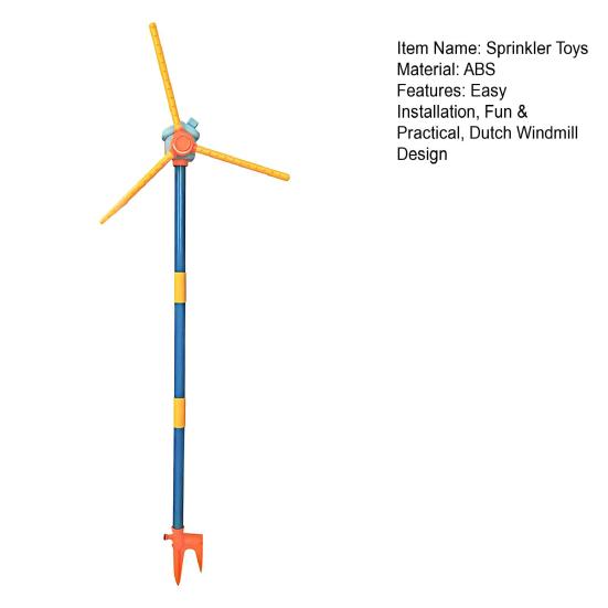 139,7 cm großes Windmühlen-Sprinklerspielzeug für Kinder, 360 Grad rotierender Wassersprüher, 36 Spritzlöcher, Sommer-Spielplatz im Hinterhof und Rasen für Kleinkinder, Jungen, Mädchen, Haustiere