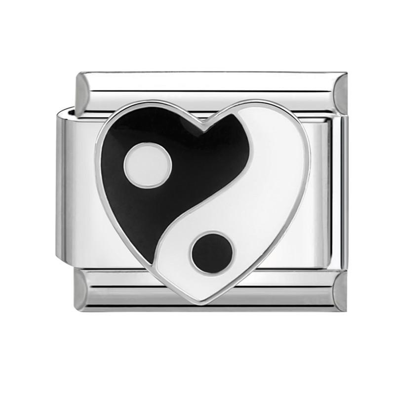 Negru Nr.8 Minge Ochi de Pisică Tai Chi Fluture Inimă Zale Charm Italian Se Potrivește Brățară 9mm Oțel Inoxidabil Femei DIY Făcând Cadouri