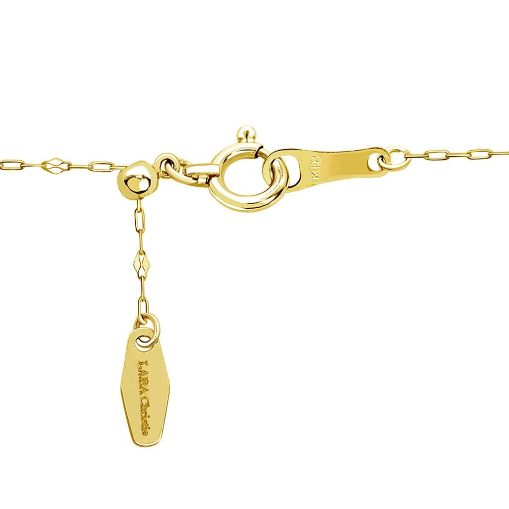 Lala Christie Gold Chain 18K Petal Tobikoma Approximately Up to 45cm Adjustable Necklace, Gold, 5, 1.1mm Wide, 0.8g, Long, Length, lc97-0009