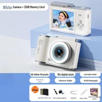 Campus Dual Lens Retro Digital Camera D05 - HD Entry-Level CCD with Front & Back Photography for Internet Content Creators