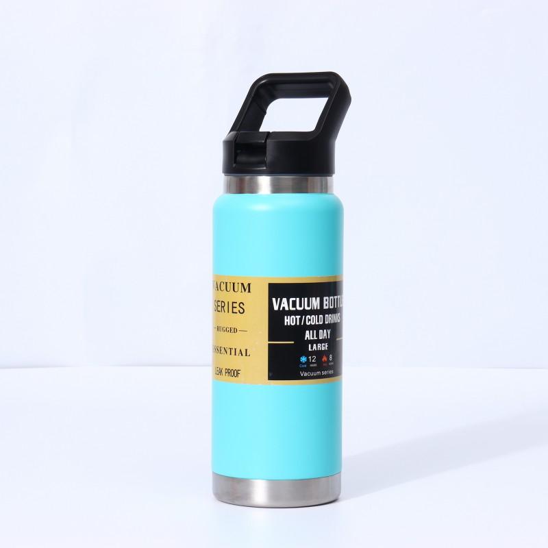 Stainless Steel Vacuum Insulated Travel Mug With Handle 600ml 800ml 1000ml Outdoor Camping Gym Office