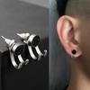 Claw Punk Black Onyx 925 Silver Needle Punk Earrings Fashion Jewelry MeStud Earrings Ear Studs