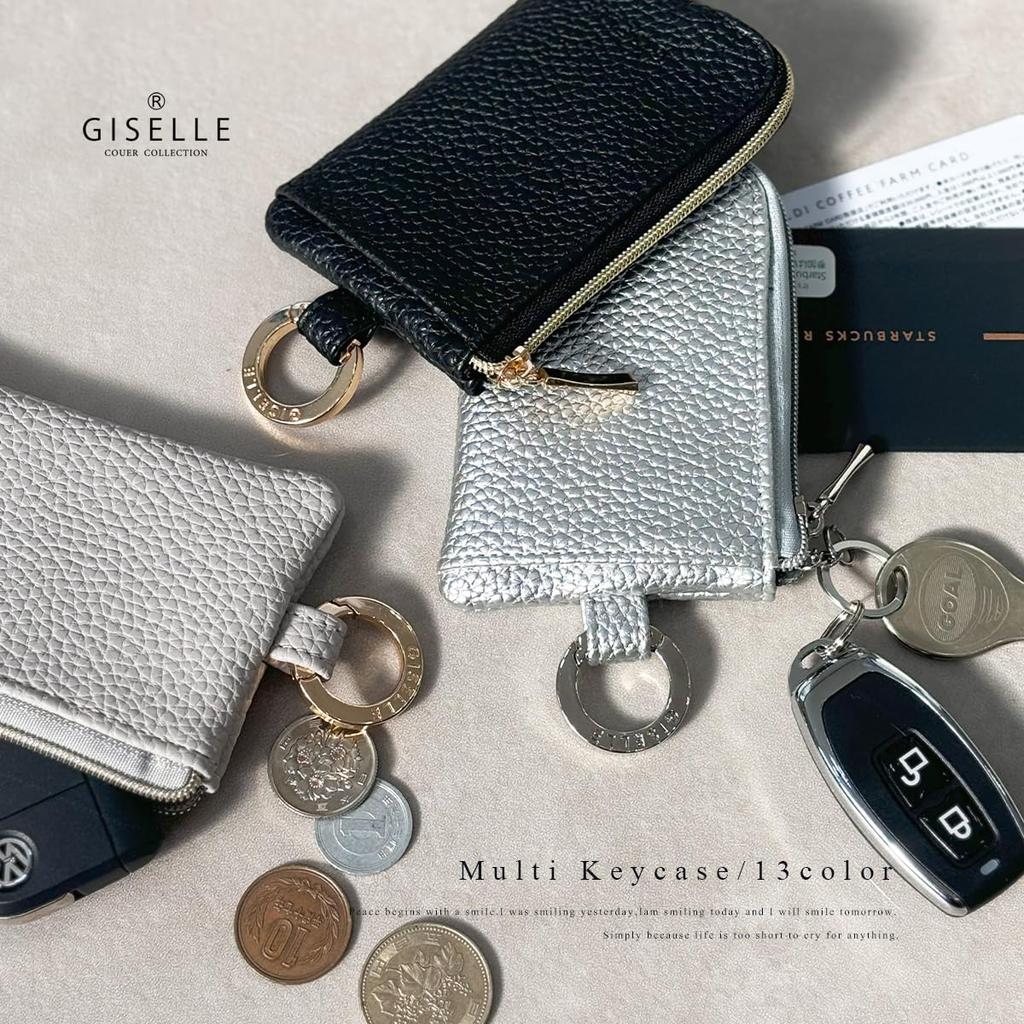 Smart Key Miracle Ring Key Card Coin Small Item Keyless Mini Pouch for Women and Men Black Case, Case, Case, Purse, Pouch, Case, (GISELLE Ring