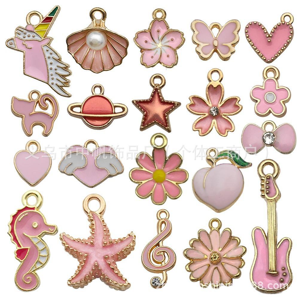 Alloy KC Gold DIY Jewelry Accessories: Earrings, Bracelets, Necklaces, Pendants, Charms - 110 Pcs/bag