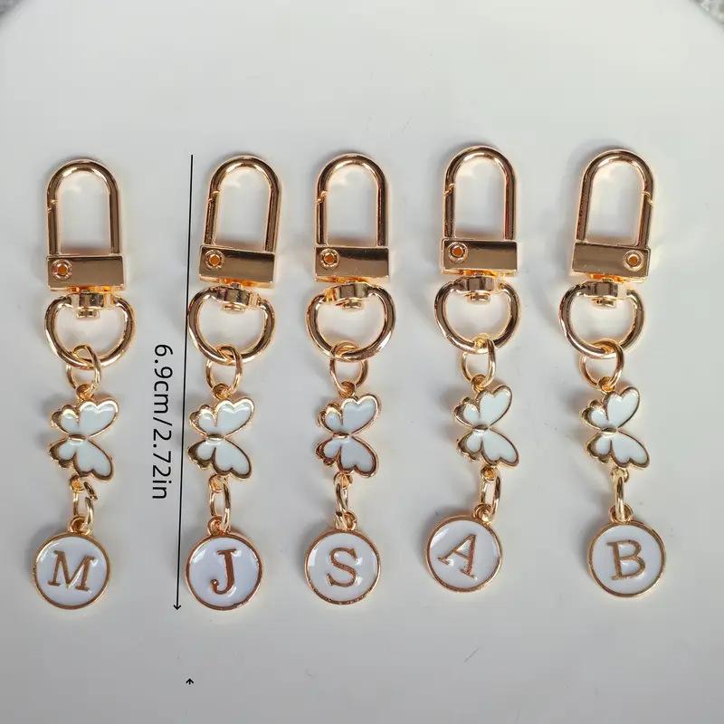Letter Butterfly Keychain Backpack Pendant Gift for Best Friends Couple Family Keychain Pendant