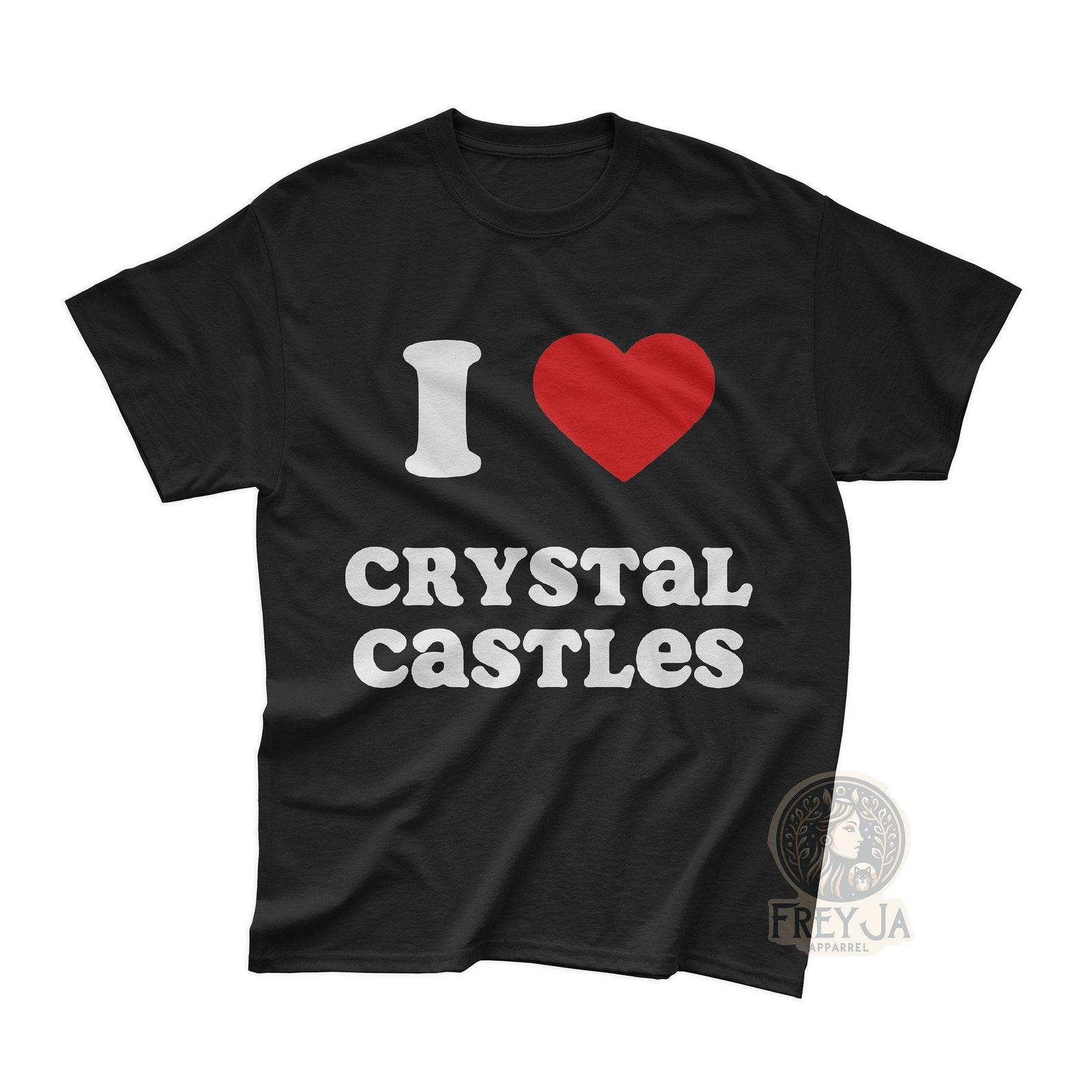 Crystal Castles Exclusive T-Shirt - Unisex Music Band Merch - I Love Crystal Castles Tee - Indie Music Gift - Edith Frances S