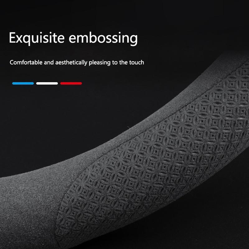 Suede Car Steering Wheel Cover For Honda Civic Accord Fit Jazz Pilot CRV Odyssey Passport City Shuttle HRV Anti-slip Accessories