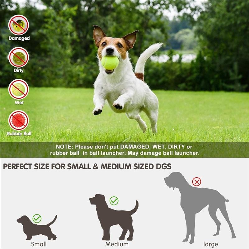 Automatic Ball Launcher for Dogs 10-30ft Adjustable Distance Motion Sensor Safety 2000mAh Battery for Small Medium Pets